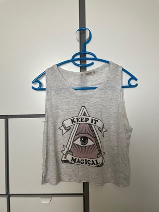 Camiseta tirantes Pull&Bear gris XS