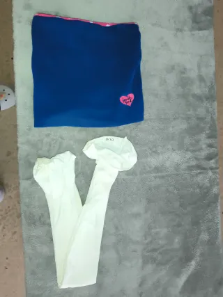 Conjunto niña: cuello y medias 9/10