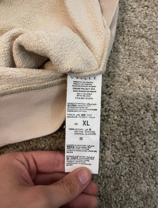 Felpa beige Gaëlle con cappuccio