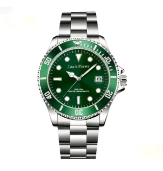Reloj Louis Poems Verde y Plateado