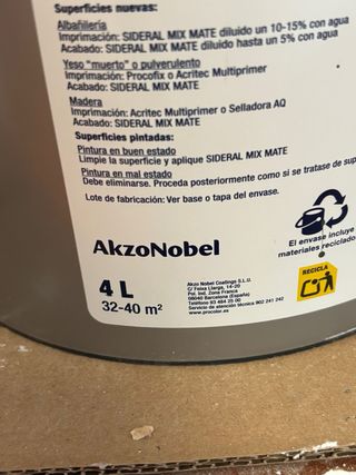 PINTURA PROCOLOR SIDERAL MIX COLOR J3.17.83 4L.