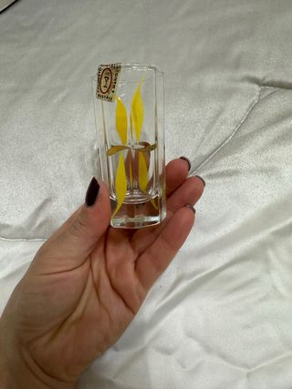 Set 6 Bicchieri Vetro Decorati Giallo