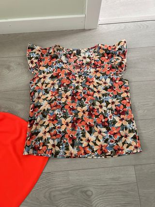 Blusa SHEIN Talla L Floral Multicolor y primark