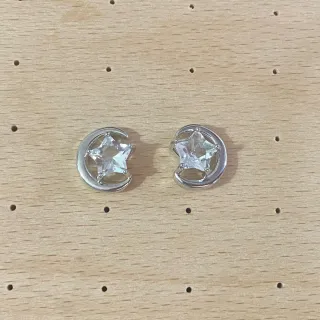 Pendientes Luna Estrella Cuarzo Blanco