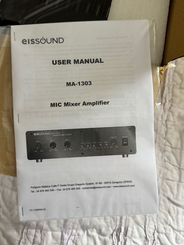 Mixer Amplificatore Eissound MA-1303 Nero