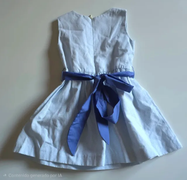 Vestido bebé 6- 9 meses celeste estampado floral