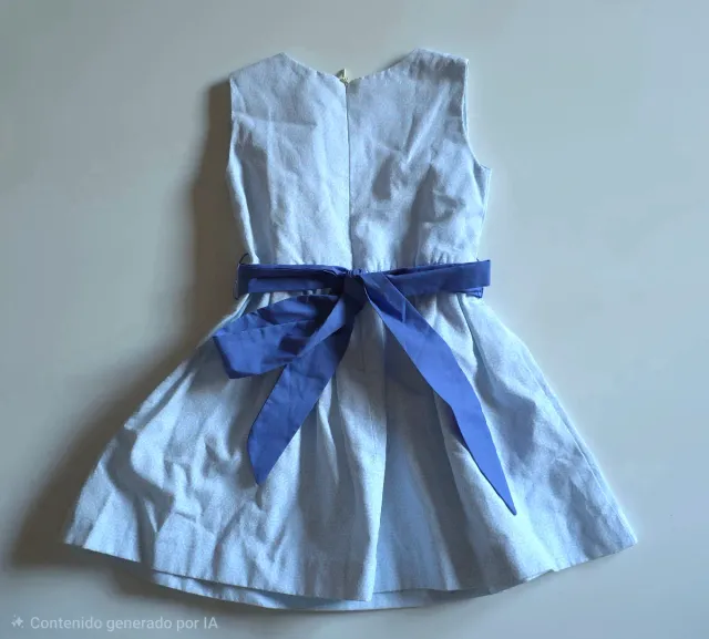 Vestido bebé 6- 9 meses celeste estampado floral