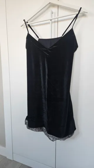 Camisón lencero negro talla S