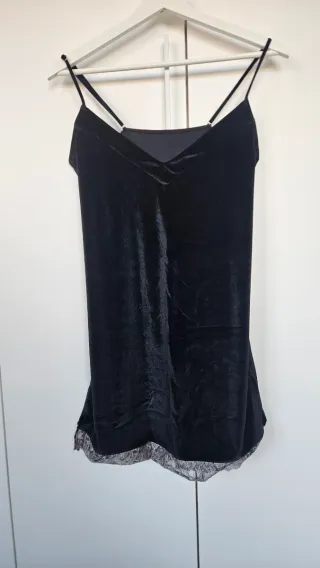 Camisón lencero negro talla S