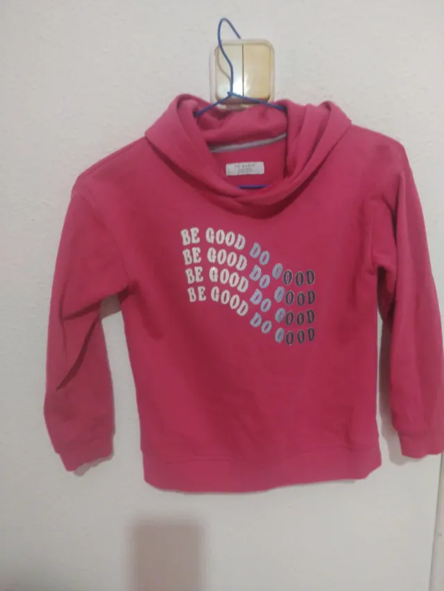 Sudadera niña rosa BE GOOD DO GOOD