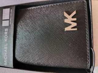 Cartera / Tarjetero Michael Kors Negro y Plateado