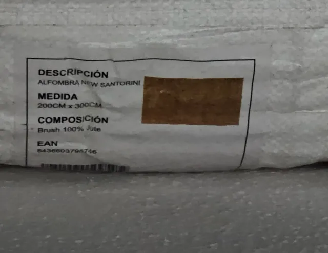 Alfombra New Santorini 200x300 Yute