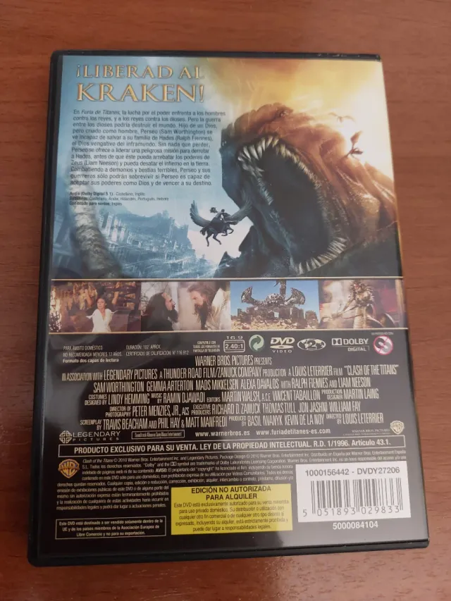 Fúria dos Titãs DVD (Espanhol)