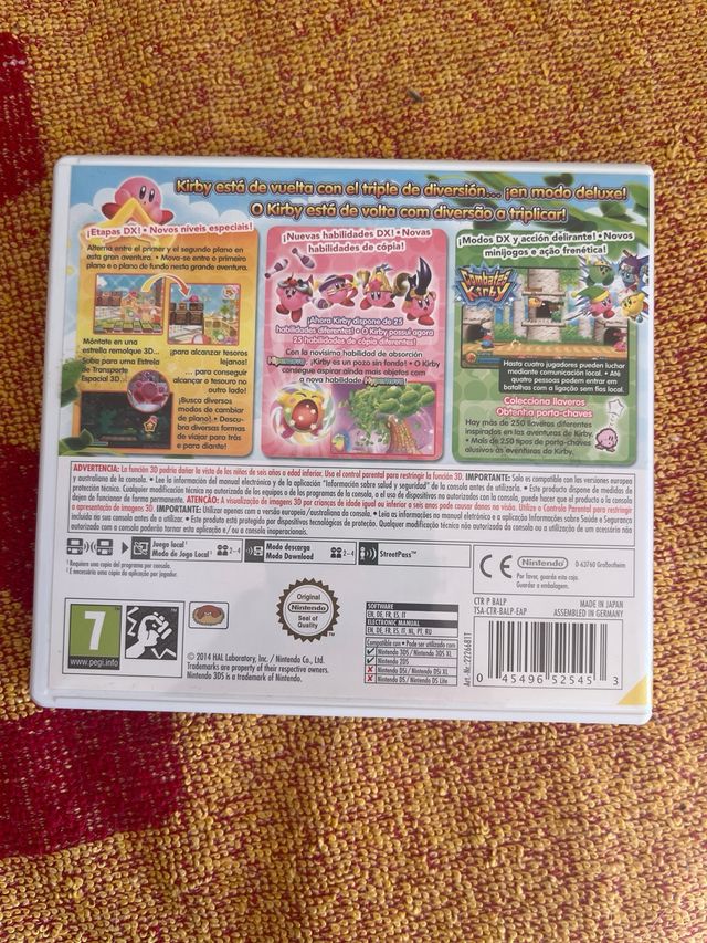Kirby Triple Deluxe 3DS Scatola e Manuali