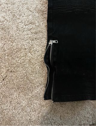 Jeans Biker Neri con Zip