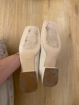 Zapatos de vestir Zara ante beige talla 39