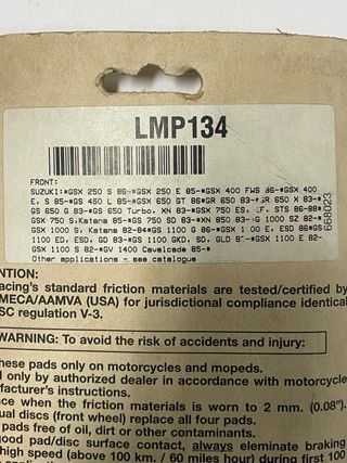 Pastillas Freno AP Lockheed LMP134