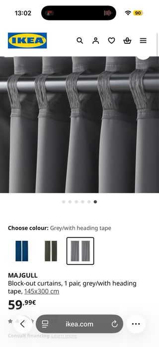 Tende oscuranti IKEA grigie