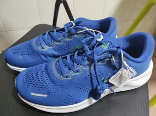 Zapatillas running Crivit hombre azul/verde talla