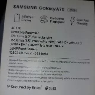 Samsung Galaxy A70 Blu