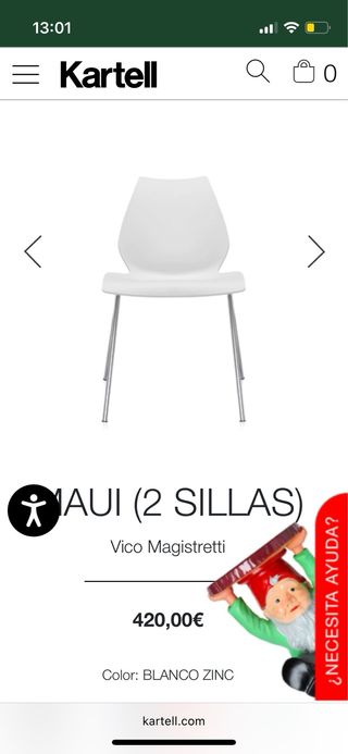 Sedie Katrell Maui Bianche in Vendita