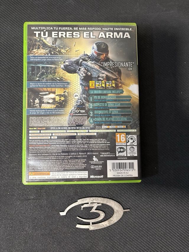 Crysis 2 Xbox 360 Edición Limitada