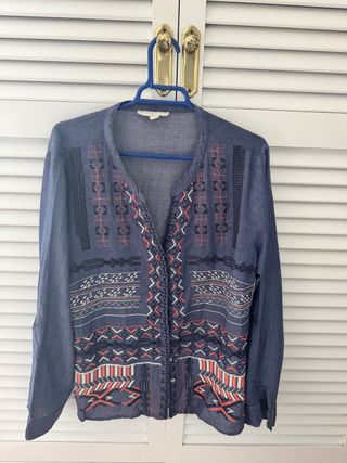 Camisa October bordada mujer