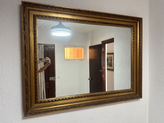 Espejo antiguo dorado 120x90