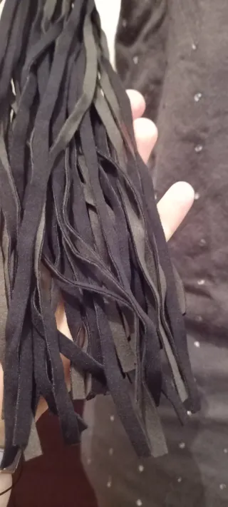 Abito maglia verde con frange