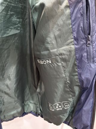 Chaqueta Silbon Plumas Capucha Azul Talla XL