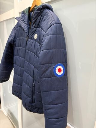 Chaqueta Silbon Plumas Capucha Azul Talla XL