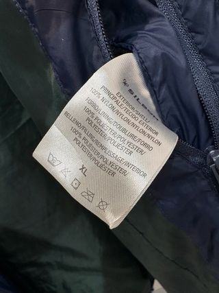 Chaqueta Silbon Plumas Capucha Azul Talla XL