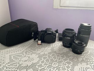 Pack Canon EOS 4000D + Objetivos + Funda + SD