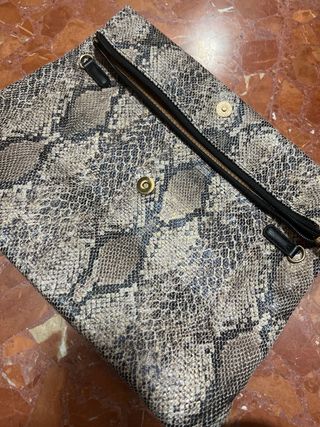 Cartera de señora efecto piel de serpiente
