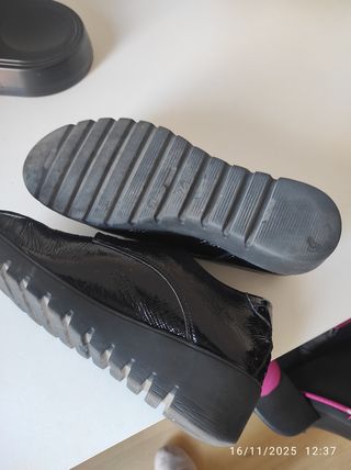 Zapatos Mujer 24HRS Talla 39 Negro Piel