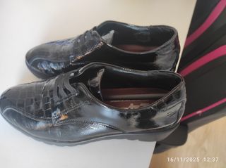 Zapatos Mujer 24HRS Talla 39 Negro Piel