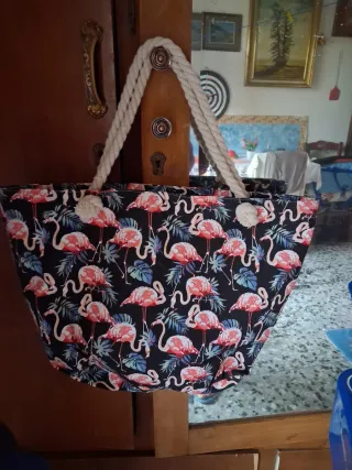 Borsa mare con fenicotteri