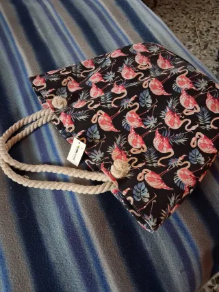 Borsa mare con fenicotteri