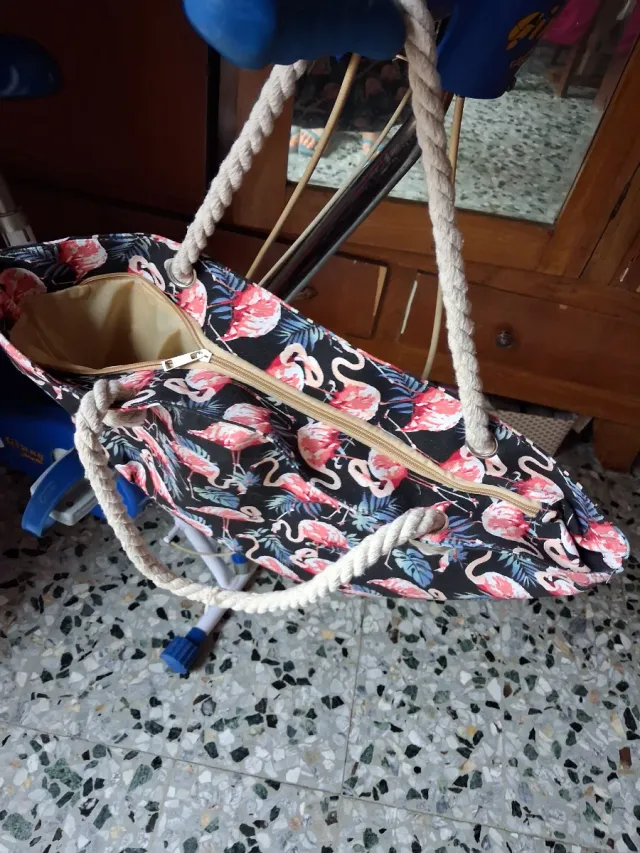 Borsa mare con fenicotteri