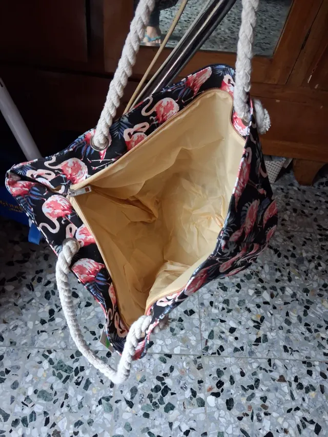 Borsa mare con fenicotteri