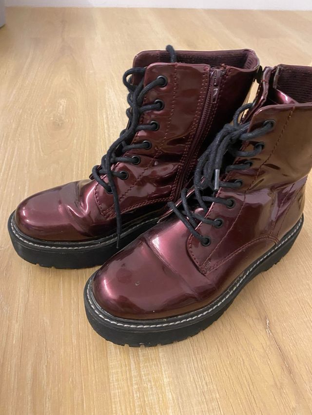 Botas charol granate talla 39