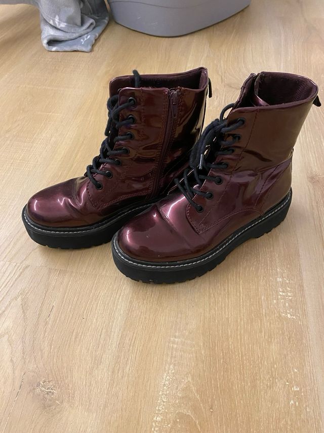 Botas charol granate talla 39