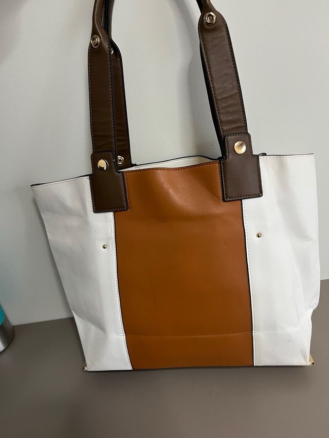 Bolso Verde Blanco y Marrón