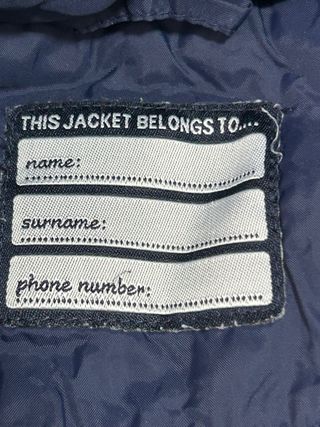 Chaqueta acolchada azul marino chico S