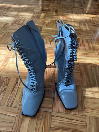 REBAJAS Botines azules de cordones súper barato