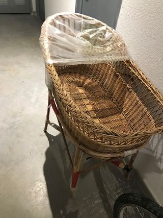 Moisés mimbre bebé