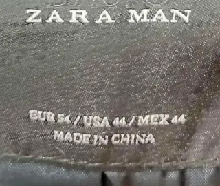 Americana Zara terciopelo marrón Talla 54