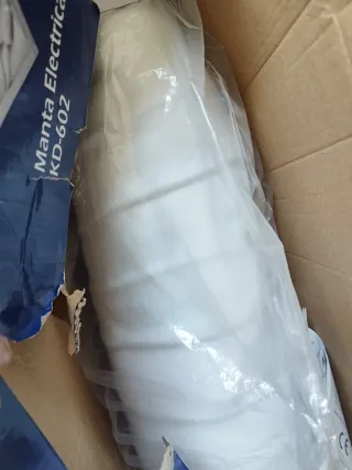 Dos Manta Eléctrica Calentadora Beige y azul 50€