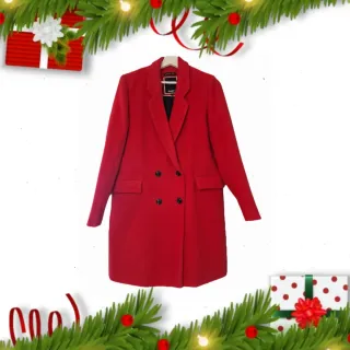 Cappotto doppio petto rosso da donna Jennyfer