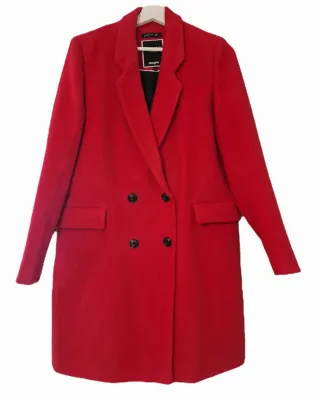 Cappotto doppio petto rosso da donna Jennyfer